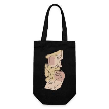 Verliebtes Paar Linear One Line Vintage - Geschenkbeutel für Flaschen - Schwarz - Vorne