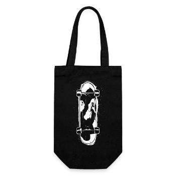Skateboard Sketch - Gift Bag for Bottles - black - Front