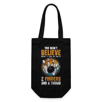 Bowling Ball Lane Club Bowling Club - Gift Bag for Bottles - black - Front