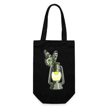Butterfly Lantern - Gift Bag for Bottles - black - Front