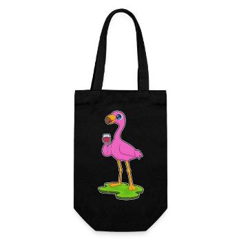 Flamingo Red Wine - Gift Bag for Bottles - black - Front