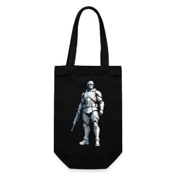 Soldat - Low Poly Army Design - Geschenkbeutel für Flaschen - Schwarz - Vorne