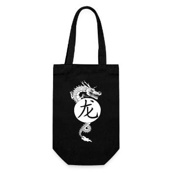 Dragon blanc de Chine - Sac à bouteille - noir - Devant