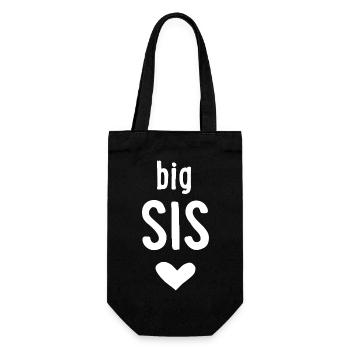 big sis - Gift Bag for Bottles - black - Front
