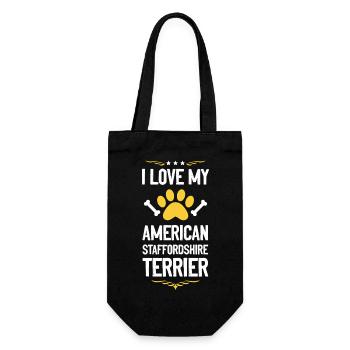 J’aime mon Staffordshire américain - Sac à bouteille - noir - Devant