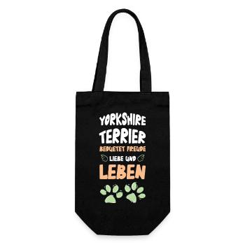 Yorkshire Terrier Love and Life - Gift Bag for Bottles - black - Front