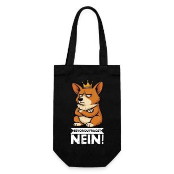 Before you ask: Corgi Corgi Welsh Corgi Corgi Dog - Gift Bag for Bottles - black - Front