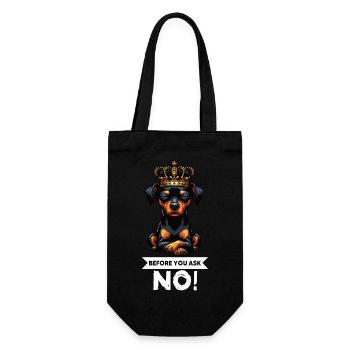 Before You Ask Miniature Pinscher Pinscher Pinscher Dog - Gift Bag for Bottles - black - Front
