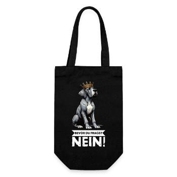 Before you ask Great Dane Great Dane owner - Gift Bag for Bottles - black - Front