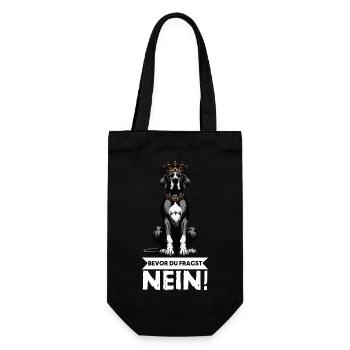 Before you ask Great Dane Great Dane owner - Gift Bag for Bottles - black - Front