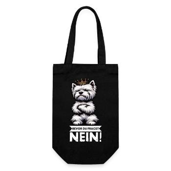 Before You Ask No West Highland Terrier Westie - Gift Bag for Bottles - black - Front