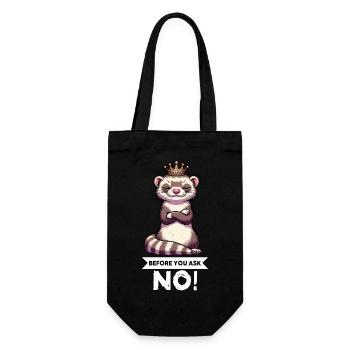 Before You Ask Frettchen Frettchenbesitzer Nager - Geschenkbeutel für Flaschen - Schwarz - Vorne