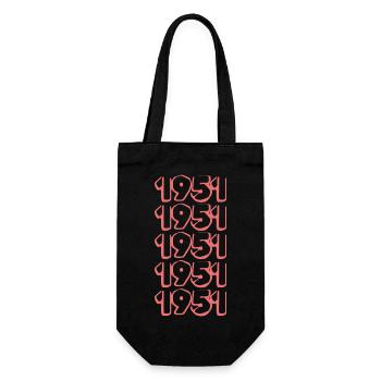 Born in 1951 - Gift Bag for Bottles - black - Front