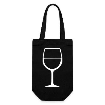 Wine Wine Glass Red Wine White Wine Gift - Gift Bag for Bottles - black - Front