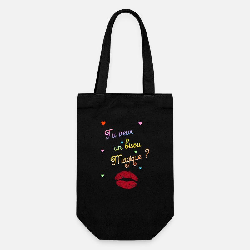 bisou magique - Sac à bouteille - noir