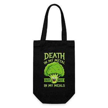 Death in my metal but not in my meals - Vegan - Gift Bag for Bottles - black - Front