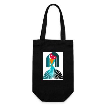 verseau abstrait - Sac à bouteille - noir - Devant