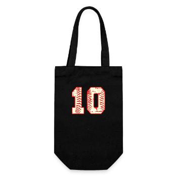 Baseball 10th Birthday 10 Years Old - Gift Bag for Bottles - black - Front