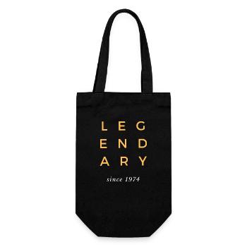 Legendary Since 1974 - Geburtsjahr - Geschenkbeutel für Flaschen - Schwarz - Vorne