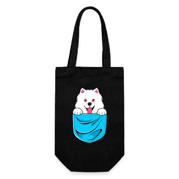 Samoyed - Gift Bag for Bottles - black - Front