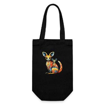 Australia - Kangaroo - Gift Bag for Bottles - black - Front