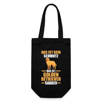 Hund Golden Retriever - Geschenkbeutel für Flaschen - Schwarz - Vorne