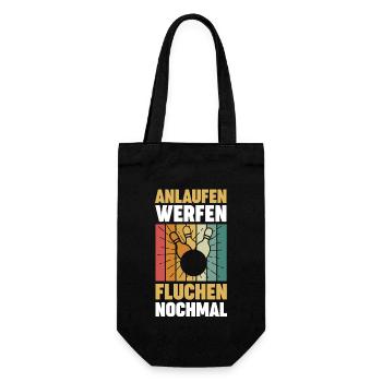 Kegel Kegler Kegelverein Kegeln - Geschenkbeutel für Flaschen - Schwarz - Vorne