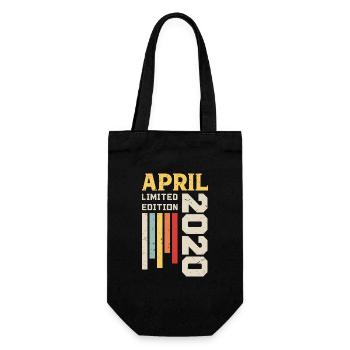 April 2020 - Birthday gift April 2020 April - Gift Bag for Bottles - black - Front
