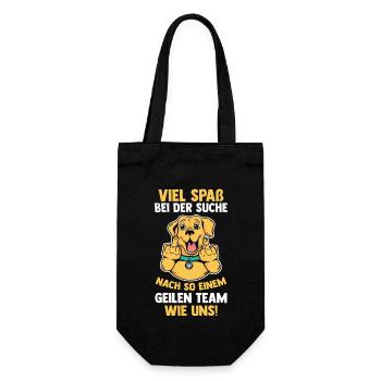 Jobwechsel Arbeit Büro Kollegen Abschiedsgeschenk - Geschenkbeutel für Flaschen - Schwarz - Vorne