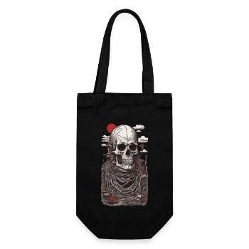 Squelette gothique japonais L’esthétique vintage du Japon - Sac à bouteille - noir - Devant