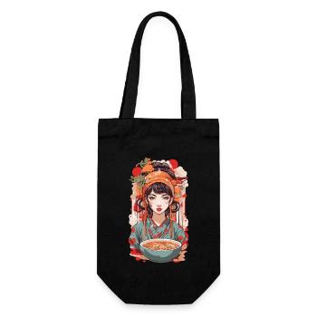 Ramen Retro Popart Japan Aesthetic Design - Gift Bag for Bottles - black - Front