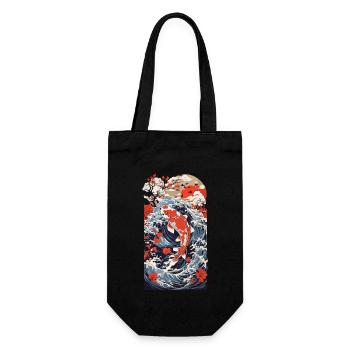 Koi japonais Ukiyo-e Poissons et eau Japon - Sac à bouteille - noir - Devant
