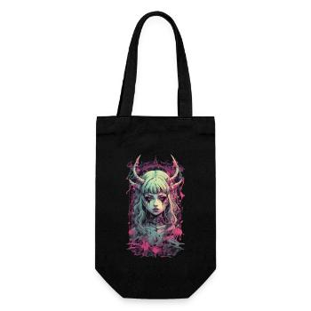 Pastel Goth Demon Gothic Girl Streetwear Design - Geschenkbeutel für Flaschen - Schwarz - Vorne