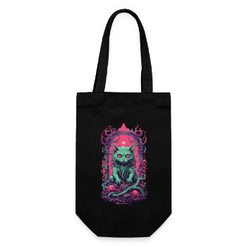 Demon Cat Halloween Gothic Funny Cats Design - Gift Bag for Bottles - black - Front