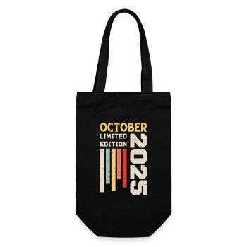 Octobre 2025 - Cadeau anniversaire Octobre 2025 - Sac à bouteille - noir - Devant
