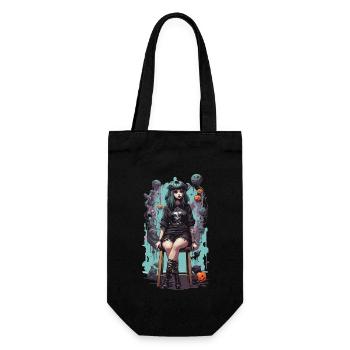 Pastel Goth Kawaii Aesthetic eGirl eBoy Design - Gift Bag for Bottles - black - Front