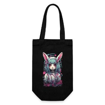 Anime eGirl Kemonomimi Bunny Goth Girl Esthétique - Sac à bouteille - noir - Devant