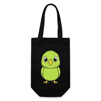 Cute little parakeet - Gift Bag for Bottles - black - Front