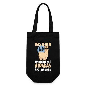 Alpaca - Gift Bag for Bottles - black - Front