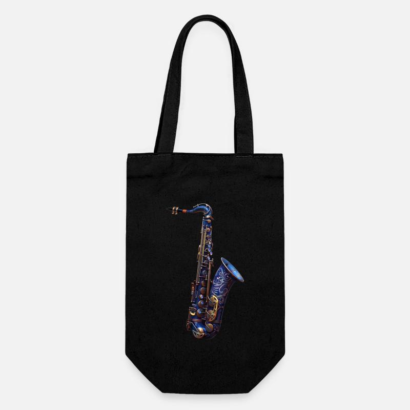 Saxophon - Geschenkbeutel für Flaschen - Schwarz