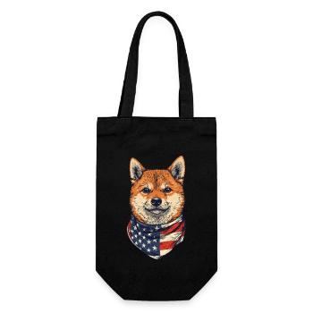 Shiba Inu - Geschenkbeutel für Flaschen - Schwarz - Vorne