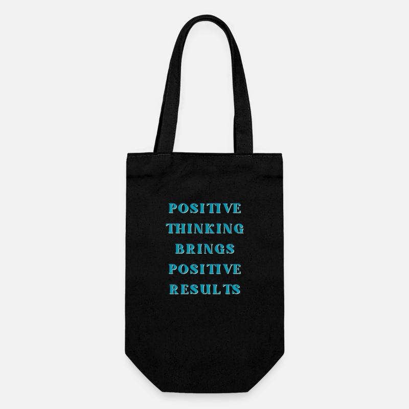La pensée positive donne des résultats positifs - Sac à bouteille - noir