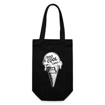 Too Cool to Chill – Crème glacée avec une déclaration - Sac à bouteille - noir - Devant