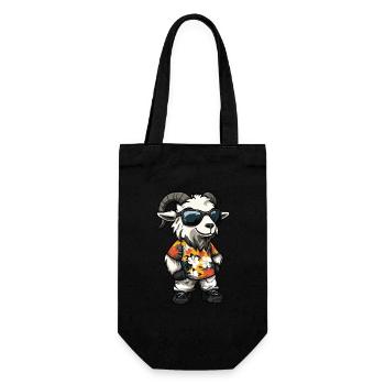 Chèvre de montagne Bande dessinée Drôle d’été - Sac à bouteille - noir - Devant