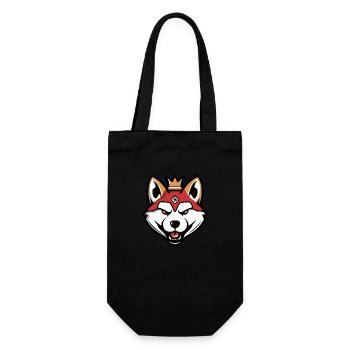 Akita Hund Krone - Geschenkbeutel für Flaschen - Schwarz - Vorne