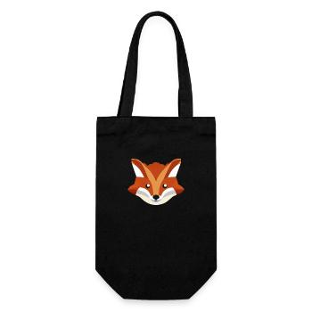 Cute Fox Design - Gift Bag for Bottles - black - Front