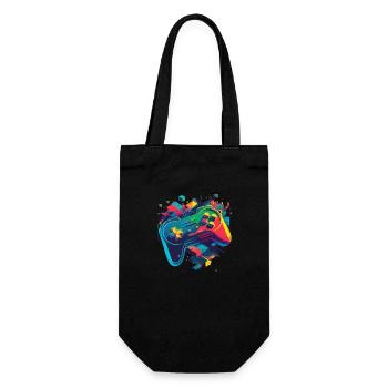 Retro Konsole - Geschenkbeutel für Flaschen - Schwarz - Vorne