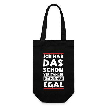 Ja Ich hab das schon Verstanden ist mir aber Egal - Geschenkbeutel für Flaschen - Schwarz - Vorne