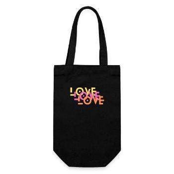 love - Geschenkbeutel für Flaschen - Schwarz - Vorne
