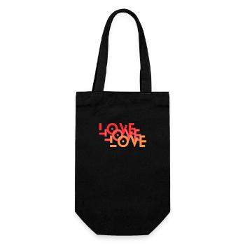love - Geschenkbeutel für Flaschen - Schwarz - Vorne